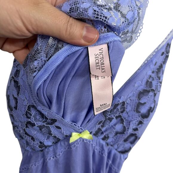 Romantic Glam Lace Slip Victoria’s Secret Purple Floral Nightie Medium - Picture 5 of 7